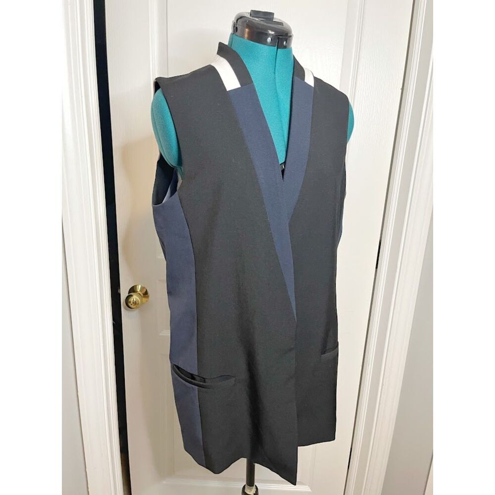 Elevenses Open Front Color Block Sleeveless Tailo… - image 6